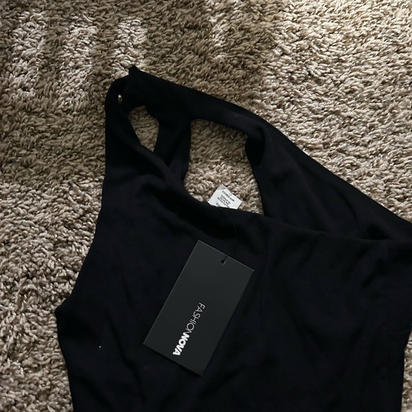 Fashion Nova One Shoulder Black Dress - Picture 4 of 4